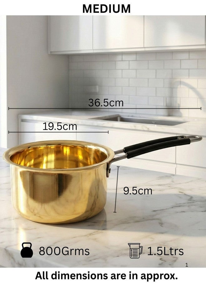 Nyra Kitchenware قدر صلصة نحاسي من نيرا للأدوات المطبخية آمن في غسالة الصحون - Image 3